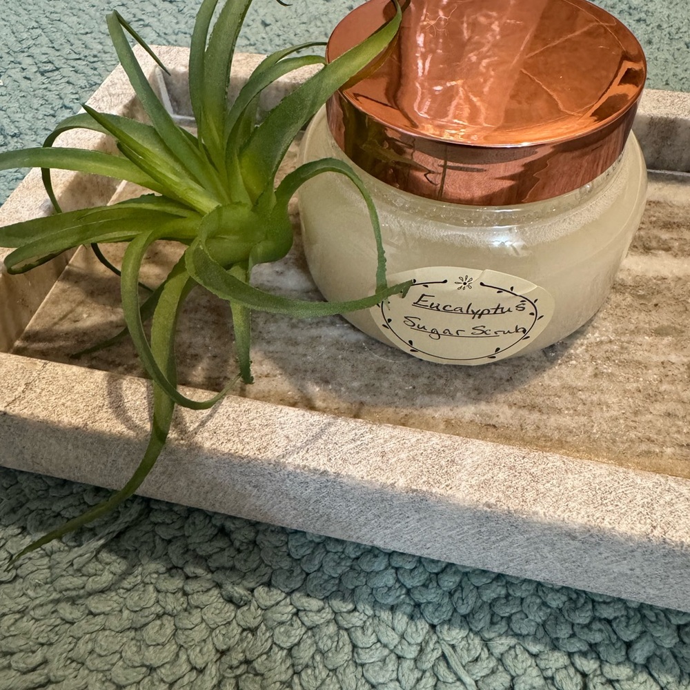 Eucalyptus  Essential Oil Sugar Scrub with Rose Gold lid 8OZ